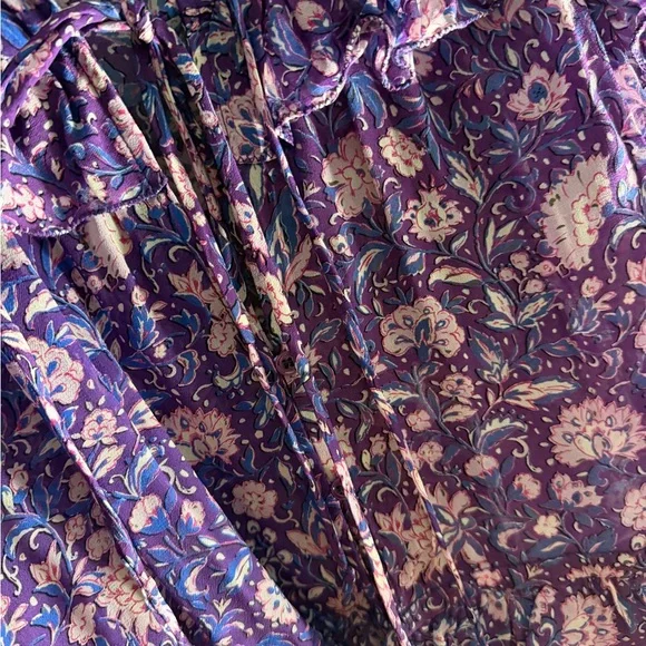 Maje Loleta Floral Ruffle Blouse - Picture 3 of 5